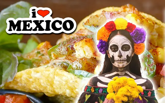 Frau geschminkt für das mexikanische Totenfest