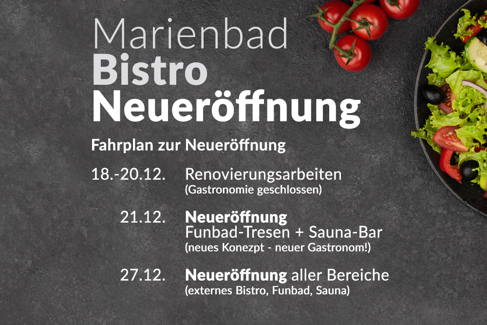 Bistro Ausverkauf und Neueröffnung