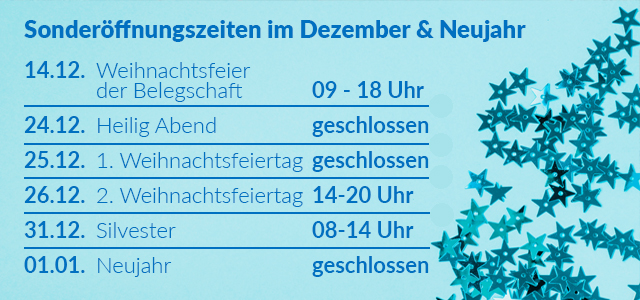 Sonderöffnungszeiten 2025